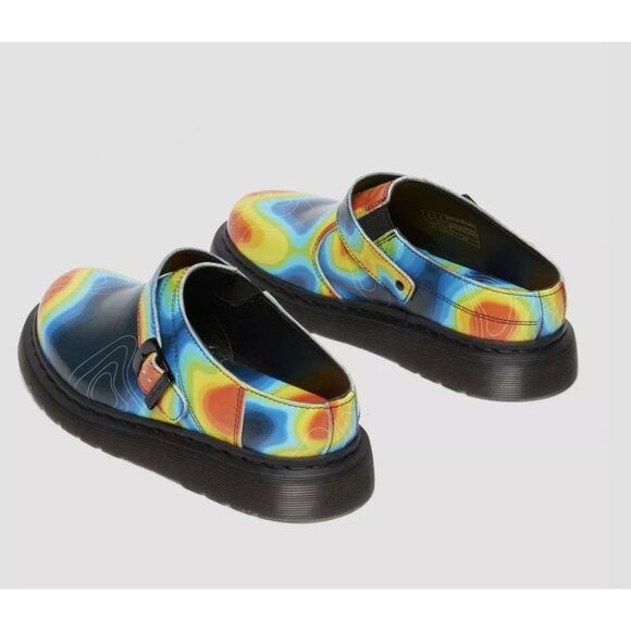 Dr. Martens Clogs Shoes Mens 9 Isham Genix Multicolor Heat Map Slingback Mule - Picture 2 of 12